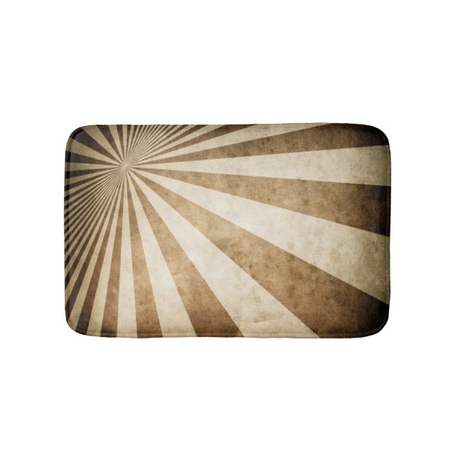 Retro stripe pattern background bath mat (Front)
