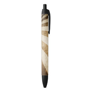 Retro stripe pattern background black ink pen