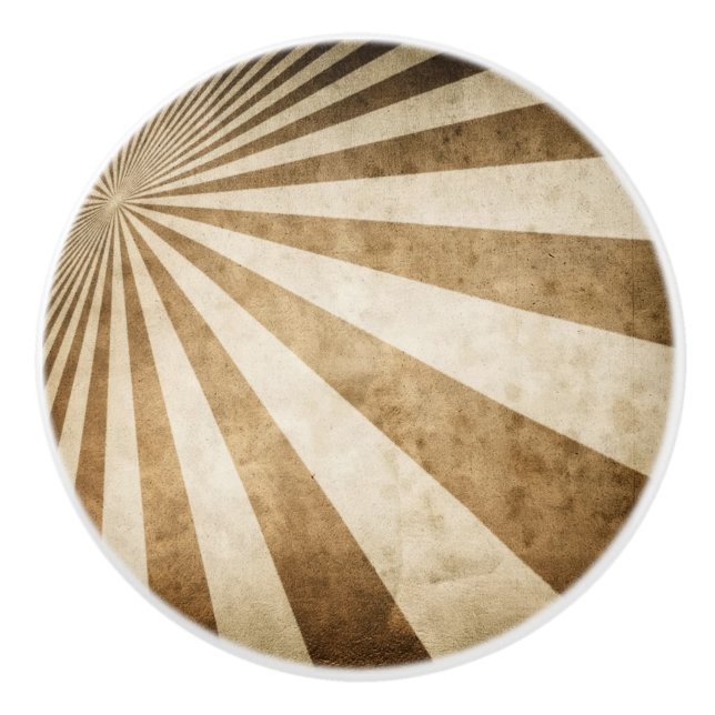 Retro stripe pattern background ceramic knob (Front)