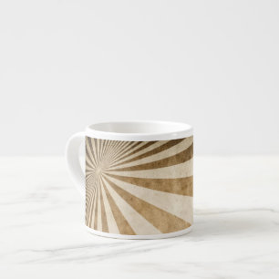 Retro stripe pattern background espresso cup