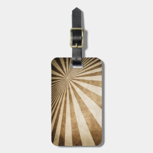 Retro stripe pattern background luggage tag