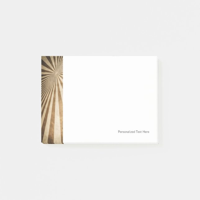 Retro stripe pattern background post-it notes (Front)