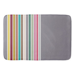 Retro Stripe Pattern Bath Mat