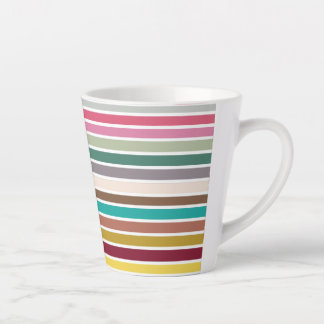Retro Stripe Pattern Latte Mug