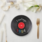 Retro Stripe Vinyl Record 1954 70th Birthday 