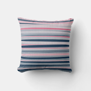 Retro Striped Abstract acrylic painting Cushion