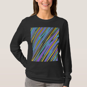 Retro Striped Abstract Art T-Shirt