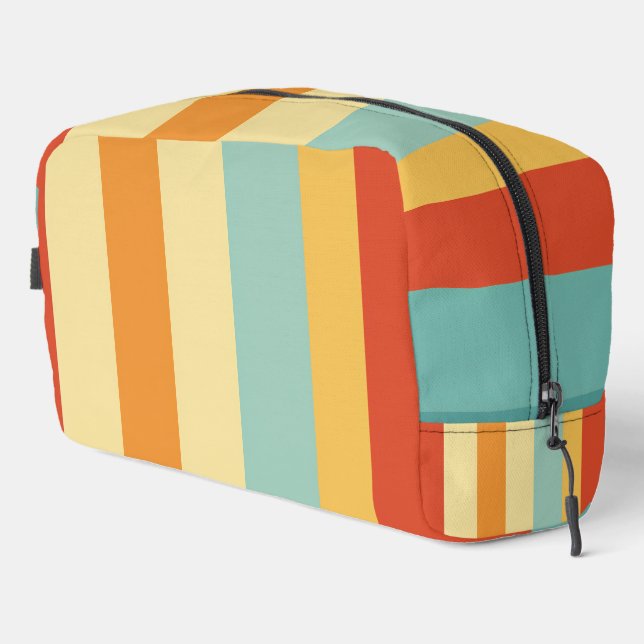 Retro striped colour pattern dopp kit (Right Corner)