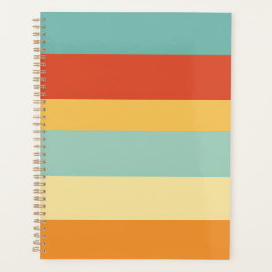 Retro striped colour pattern planner