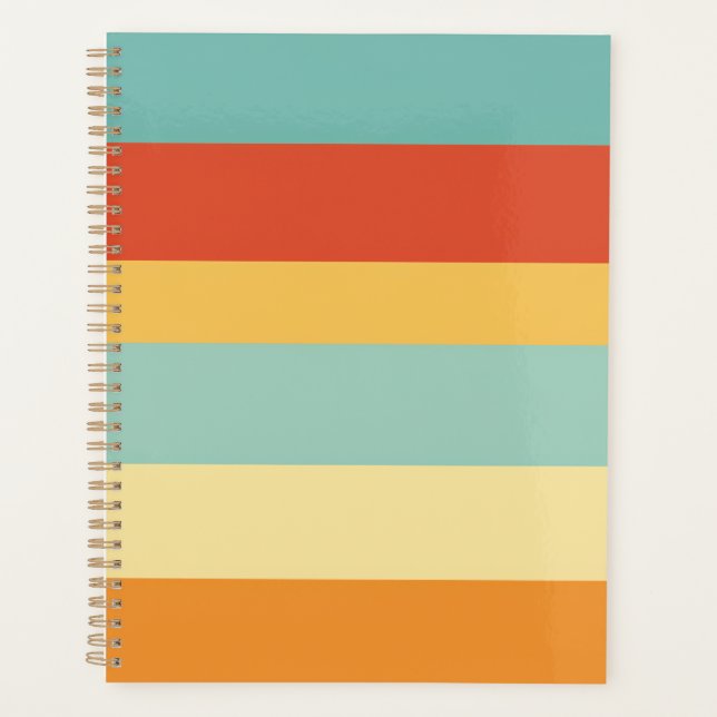 Retro striped colour pattern planner (Front)