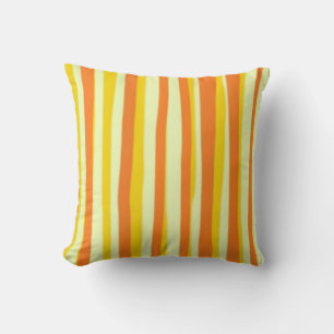 Retro striped coloured painting Abstract Art Cushion