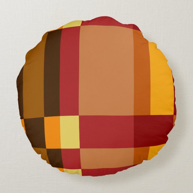 Retro Striped Pattern Pillow (Back)