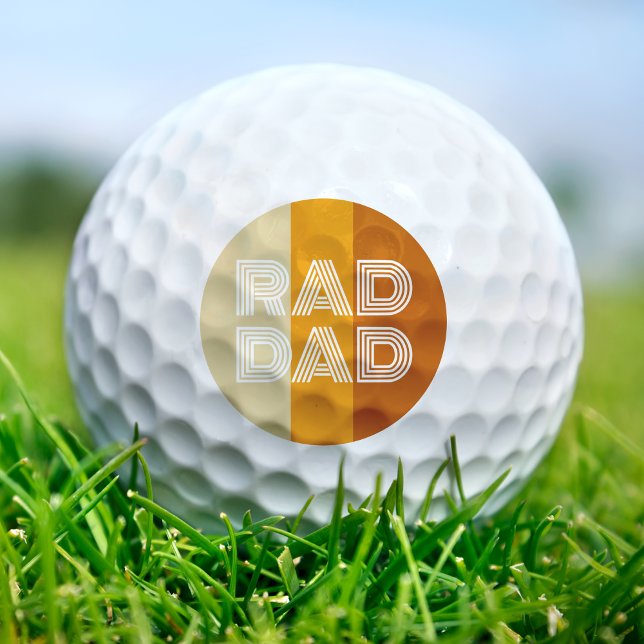 Retro Striped Rad Dad Golf Balls (Retro Striped Rad Dad Golf Balls
)