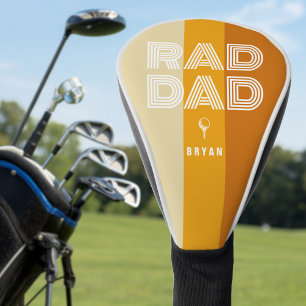 Retro Striped Rad Dad Golf Head Cover
