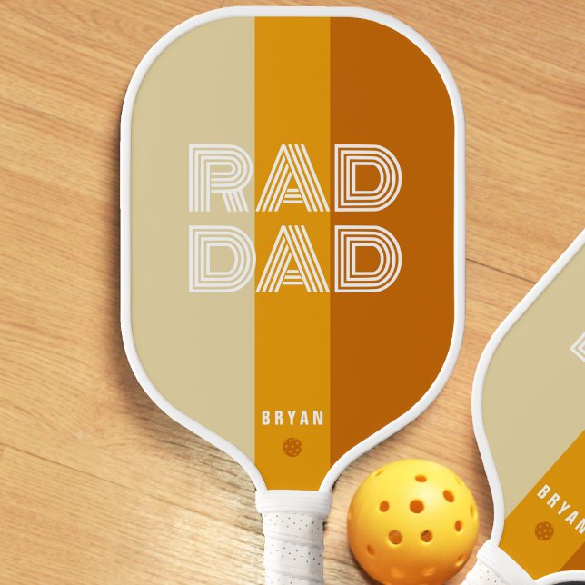 Retro Striped Rad Dad Pickleball Paddle (Retro Striped Rad Dad Pickleball Paddle
)