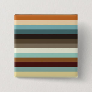 Retro Stripes 15 Cm Square Badge