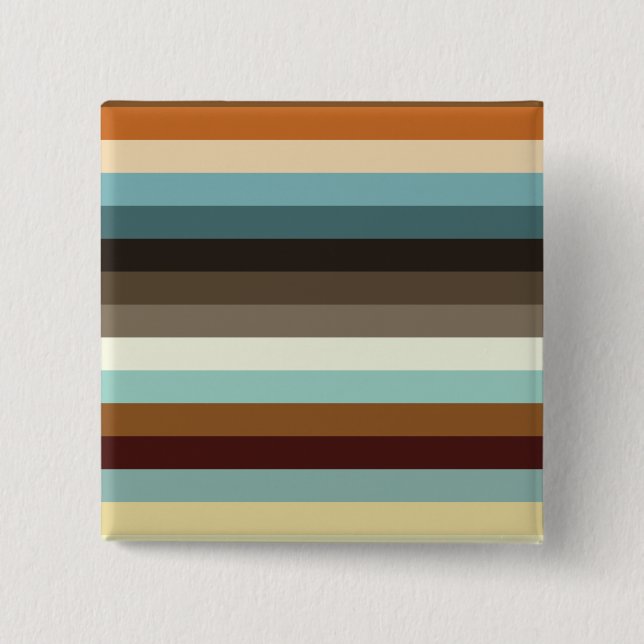 Retro Stripes 15 Cm Square Badge (Front)