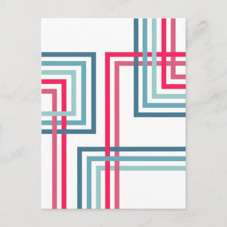 Retro Stripes 2 (4) Abstract Design Postcard