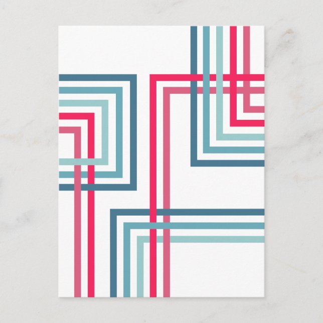Retro Stripes 2 (4) Abstract Design Postcard (Front)