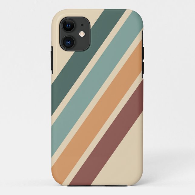 Retro Stripes 70s Vintage Case-Mate iPhone Case (Back)
