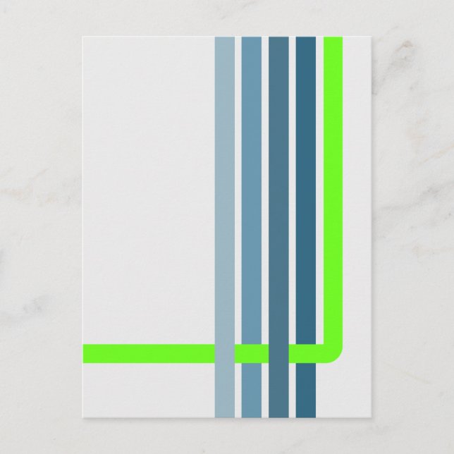 Retro Stripes Abstract Design Postcard (Front)