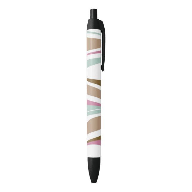Retro Stripes Black Ink Pen (Bottom (Vertical))