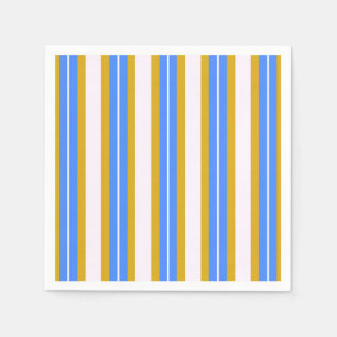 Retro Stripes - Blue Yellow Napkin