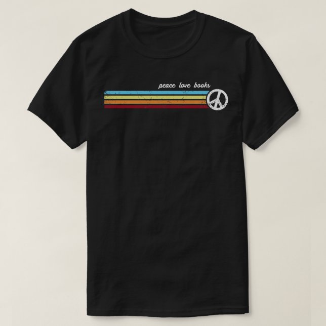 Retro Stripes Books T-Shirt (Design Front)