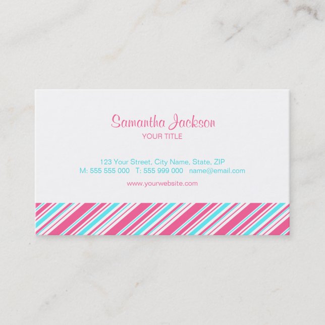 Retro Stripes business card (Front)