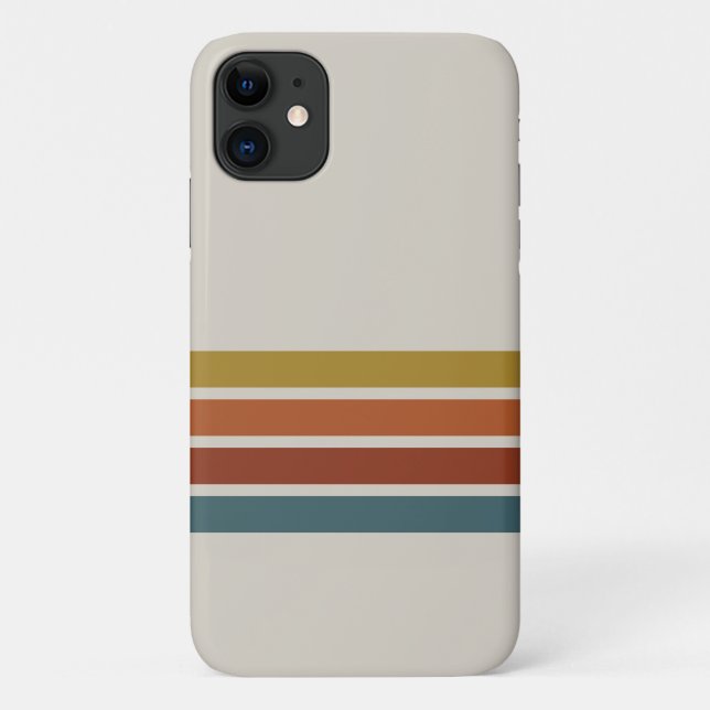 Retro Stripes Case-Mate iPhone Case (Back)