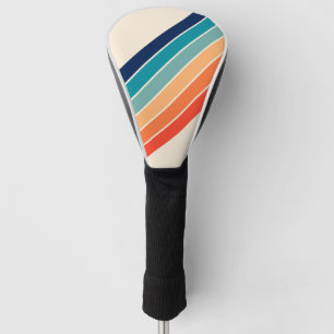 Retro Stripes Colourful Striped 70s 80s Design Golf Head Cover