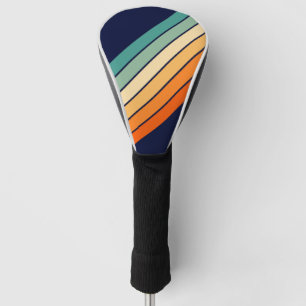 Retro Stripes Colourful Striped 70s 80s Design Golf Head Cover