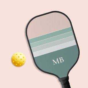 Retro Stripes Custom Monogram Pickleball Paddle
