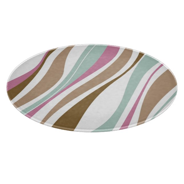 Retro Stripes Cutting Board (Corner)