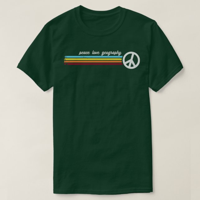 Retro Stripes Geography T-Shirt (Design Front)