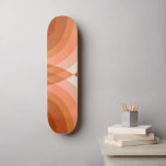 Retro Stripes Geometric Boho 70s Peach & Brown Skateboard<br><div class="desc">This cool skateboard would make a wonderful gift for someone,  who loves retro vibe!</div>