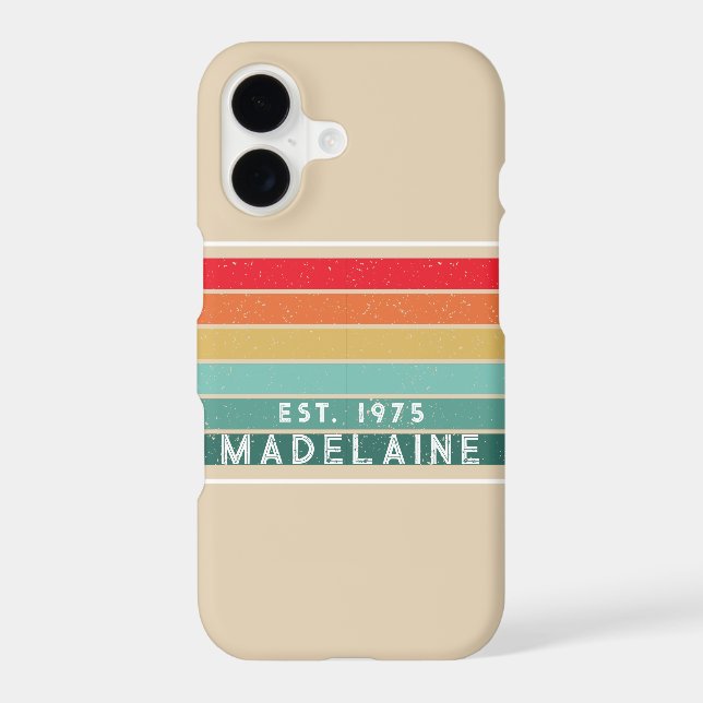 Retro Stripes Name Beige (Back)