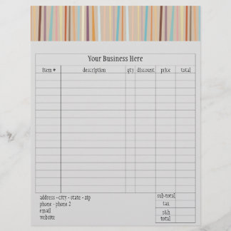 Retro Stripes Order Form