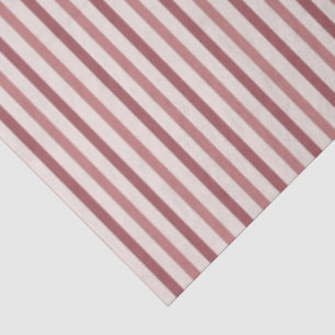 Retro Stripes Pink Burgundy Y2K Style Tissue Paper