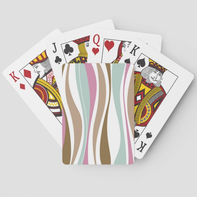 Retro Stripes Playing Cards (Back)