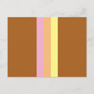 Retro Stripes Postcard (Orange Multi)