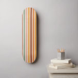 Retro Stripes Rainbow Groovy Seventies 70s Style   Skateboard<br><div class="desc">This cool skateboard featuring groovy 70s style stripes would make a wonderful gift for someone,  who loves all things retro!</div>