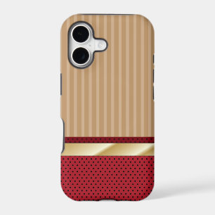 Retro Stripes & Strawberry Dots iPhone 5 Case