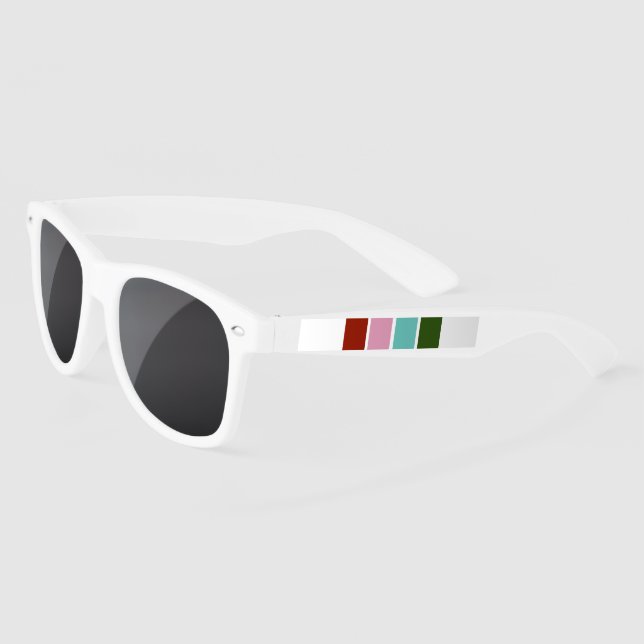 Retro Stripes Sunglasses (50's Christmas) (Left)