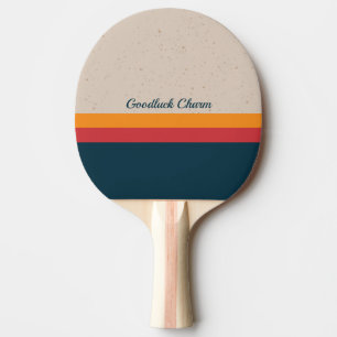 Retro stripes Sunset & Slate Ping Pong Paddle