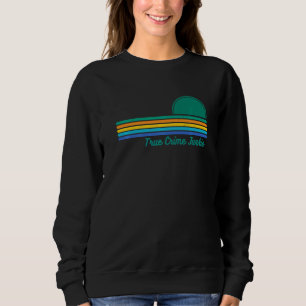 Retro Stripes Sunset True Crime Junkie Sweatshirt