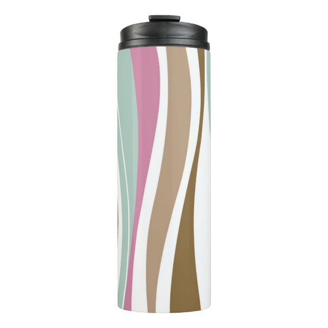 Retro Stripes Thermal Tumbler (Front)