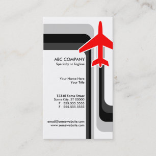 retro stripes travel business card