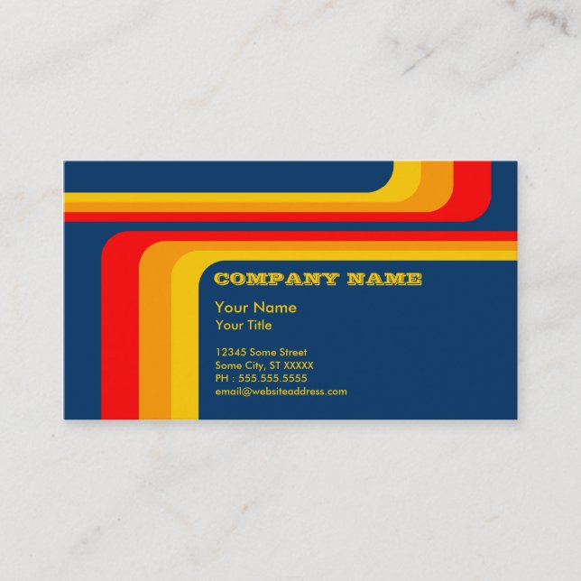 retro stripes : v.2 : business card (Front)