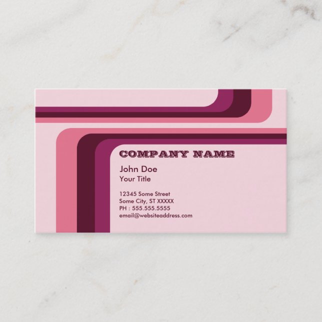 retro stripes : v.2 : business card (Front)